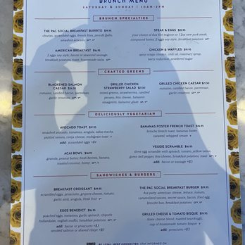 Pacific Social - Menu - New American Near Me - San Diego, California Pacific Social - Menu - New American Near Me - San Diego, California