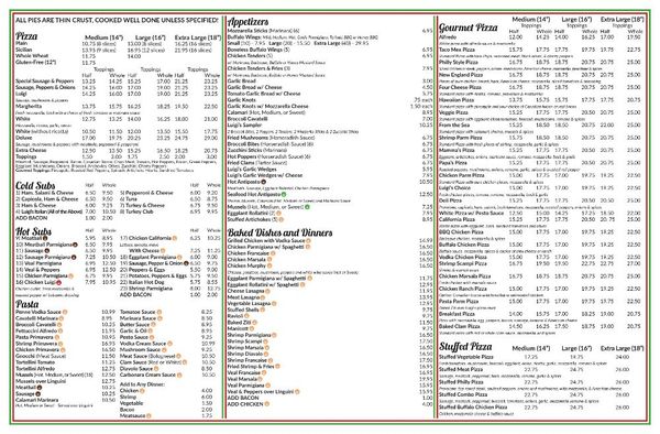 Menu photo 1 Luigi's Famous Pizza Point Pleasant Beach, NJ Menu photo 1 Luigi's Famous Pizza Point Pleasant Beach, NJ