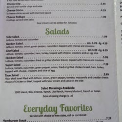 The Garden Cafe - Menu