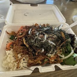 Custom salmon and tuna bowl