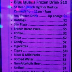 Blue Iguana Bikini Sports Bar - Bar prices 02/2023 (1 cocktail, 1 beer, and 1 shot was $20)
