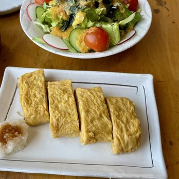 Otafuku Restaurant - House salad and dashimaki - Japanese Near Me - Gardena, California Otafuku Restaurant - House salad and dashimaki - Japanese Near Me - Gardena, California