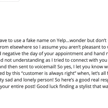 Hype Salon - False accusations and more insults. - Hair Salons Near Me - Folsom, California