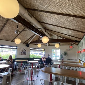 Hamburger Hut - Inside dining area- really cute design! Tiki hut style. Clean. And they walk around frequently cleaning it up. - Cocktail Bars Near Me - Encinitas, California Hamburger Hut - Inside dining area- really cute design! Tiki hut style. Clean. And they walk around frequently cleaning it up. - Cocktail Bars Near Me - Encinitas, California