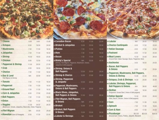 Menu photo 5 Waldy’s Pizza World & More Killeen, TX