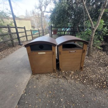 Libbey Bowl - two trash bins on a sidewalk - Music Venues Near Me - Ojai, California