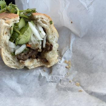 Thien Huong - Had of Banh mi grilled pork. Fresh , fast and bread is not that hard to bite into - Vietnamese Near Me - San Jose, California Thien Huong - Had of Banh mi grilled pork. Fresh , fast and bread is not that hard to bite into - Vietnamese Near Me - San Jose, California