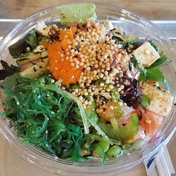 Pokeworks - Salmon/Tofu, Greens/Quinoa + Toppings - Poke Near Me - Irvine, California Pokeworks - Salmon/Tofu, Greens/Quinoa + Toppings - Poke Near Me - Irvine, California