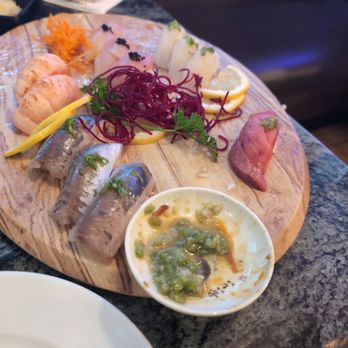 Sushi Kara - Fatty tuna, yellowtail, Spanish mackerel, halibut, seared tuna, fresh grated wasabi. - Asian Fusion Near Me - Long Beach, California Sushi Kara - Fatty tuna, yellowtail, Spanish mackerel, halibut, seared tuna, fresh grated wasabi. - Asian Fusion Near Me - Long Beach, California