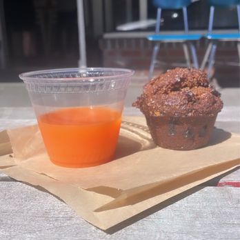 B-Side - Bran muffin and orange pickle juice - Breakfast & Brunch Near Me - Seattle, Washington B-Side - Bran muffin and orange pickle juice - Breakfast & Brunch Near Me - Seattle, Washington