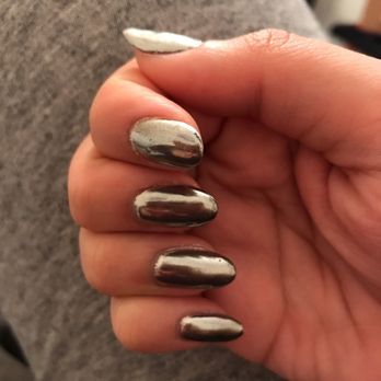 Tips For Nails - The bottom black layer peeking through and air bubbles on the other nail - Nail Salons Near Me - Edison, New Jersey