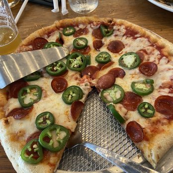 Neat - Pizza with pepperoni and jalapeño - New American Near Me - Buffalo, New York