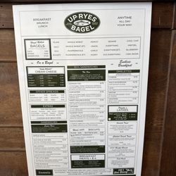 up-RYES Bagel & Deli - Breakfast Menu