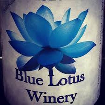 Blue Lotus Winery - Logo on a bottle of wine - Venues & Event Spaces Near Me - Seguin, Texas