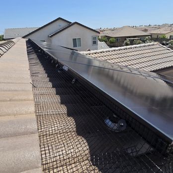 Premier Solar Service - New netting on solar panels - Solar Panel Cleaning Near Me Premier Solar Service - New netting on solar panels - Solar Panel Cleaning Near Me