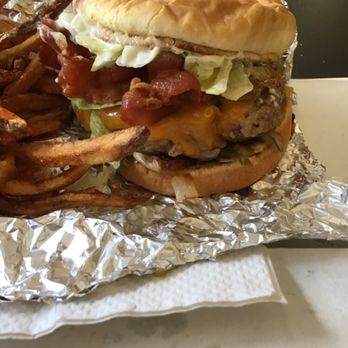 The Burger Shop - Bacon cheeseburger w/fries - Burgers Near Me - Wake Forest, North Carolina