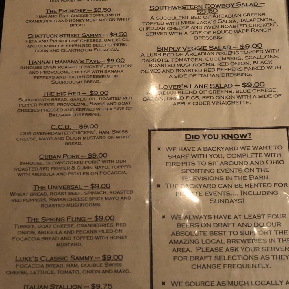 Snapshots Lounge - Menu (1/19/2018) - Diners Near Me - Granville, Ohio Snapshots Lounge - Menu (1/19/2018) - Diners Near Me - Granville, Ohio
