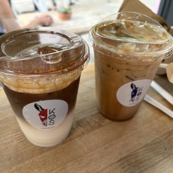 Kos Coffee - Peanut Butter Latte and Einspanner Latte : Latte with Cold Foam and Cacao - Acai Bowls Near Me - San Diego, California Kos Coffee - Peanut Butter Latte and Einspanner Latte : Latte with Cold Foam and Cacao - Acai Bowls Near Me - San Diego, California