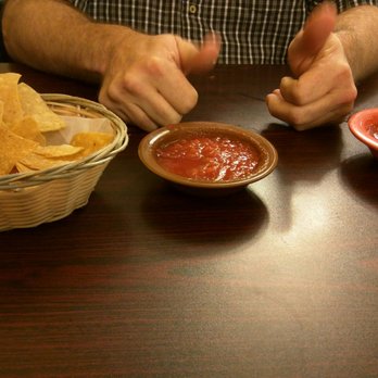Casa Martinez - Chips and salsa. Mild in the brown bowl. We prefer the hot. - Mexican Near Me - Derby, Kansas