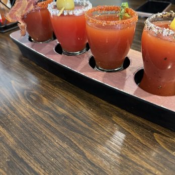 Broken Yolk Cafe - Bloody Mary sampler - Breakfast & Brunch Near Me - Fullerton, California