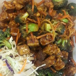 Chacha's Hawaiian Grill - Tempeh stir fry with the tempeh fried in lava sauce for some heat.