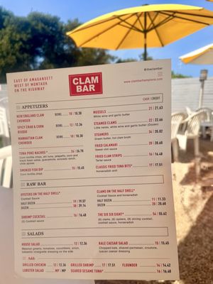 Menu photo 2 Clam Bar at Napeague Amagansett, NY Menu photo 2 Clam Bar at Napeague Amagansett, NY