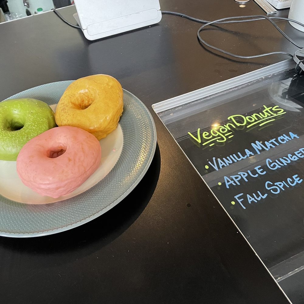 Vegan donut selection Vegan donut selection