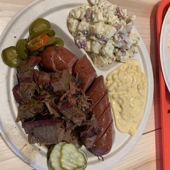 Little Miss BBQ - Two meat plate - Sausage and chopped brisket - Barbeque Near Me - Phoenix, Arizona