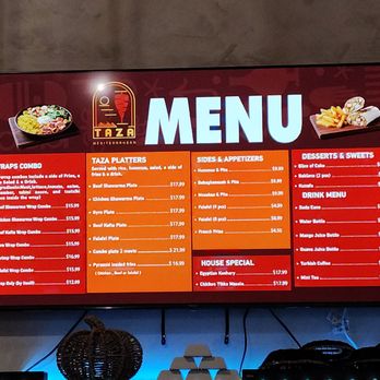 Taza Mediterranean - Menu - Mediterranean Near Me - Oakland, California