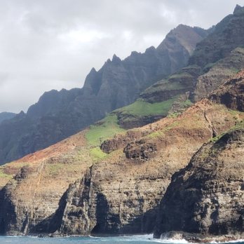 Kauai Sea Tours - Farthest point north on Na'Pali coast on our Lucky Lady sunset cruise 2/2/22 at about 4pm - Boating Near Me - Eleele, Hawaii