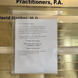 Dermatology Center of Florida - Paper on their door