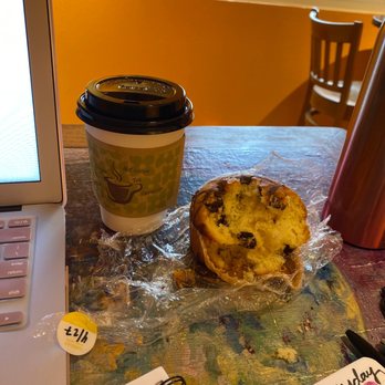 Stella's Coffee Haus - Honey lavender latte with oat milk and a chocolate vanilla muffin - Coffee & Tea Near Me - Denver, Colorado Stella's Coffee Haus - Honey lavender latte with oat milk and a chocolate vanilla muffin - Coffee & Tea Near Me - Denver, Colorado