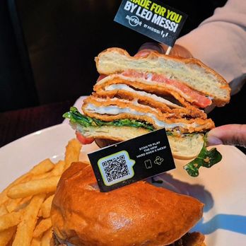 Hard Rock Cafe - Messi Chicken Sandwich - Burgers Near Me - Los Angeles, California Hard Rock Cafe - Messi Chicken Sandwich - Burgers Near Me - Los Angeles, California