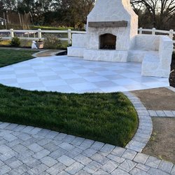 Uribes Masonry - Look at this wood burning fireplace just too top it of with the porcelain pavers