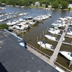 Harbour Cove Marina of Deale - View of our wet slips and lift slips on Rock Hold Creek.