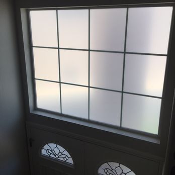Advanced Solar Technologies - Frosted above front door entrance. - Home Window Tinting Near Me - San Diego, California