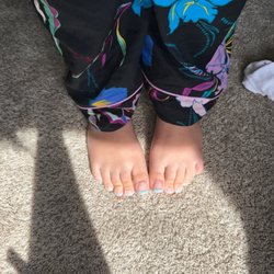 Ava’s Nails - She painted my pinky toe even though I barely have a nail there .