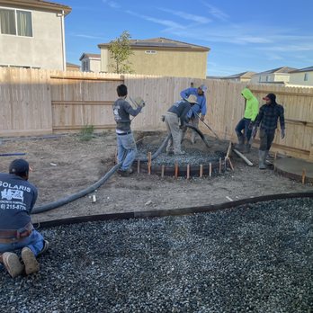 Tellez Landscapes - Before (pouring concrete) - Landscaping Near Me