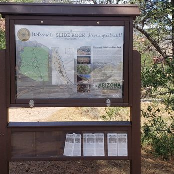 Slide Rock State Park - History board - Parks Near Me - Sedona, Arizona Slide Rock State Park - History board - Parks Near Me - Sedona, Arizona