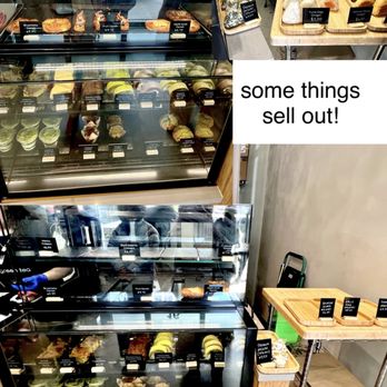 Nana's Green Tea - Before and After some things sell out in the pastry case and onigiri trays - Desserts Near Me - Bellevue, Washington