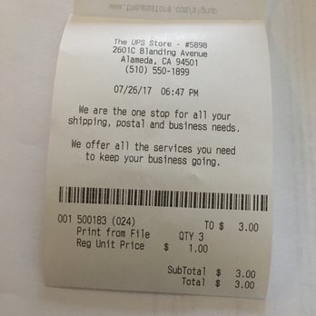 The UPS Store - Store charged me $1 per copy. You should go somewhere else. - Printing Services Near Me - Alameda, California The UPS Store - Store charged me $1 per copy. You should go somewhere else. - Printing Services Near Me - Alameda, California