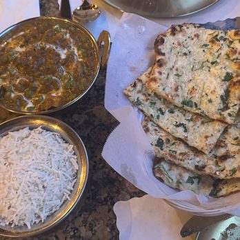Indian Bite - Garlic Naan, Rice and Malai Chicken Kabab - Indian Near Me - Normandy Park, Washington