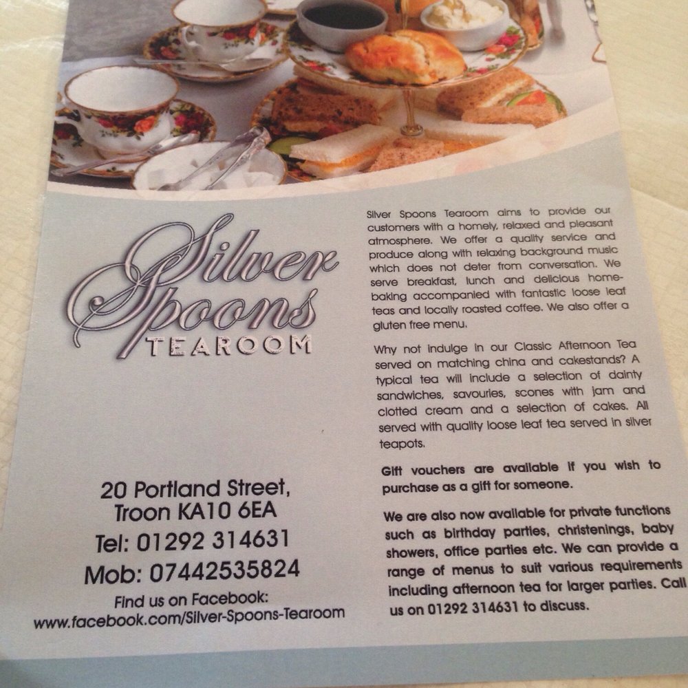Silver Spoons Tearoom - Cafes Near Me - Troon, SAY