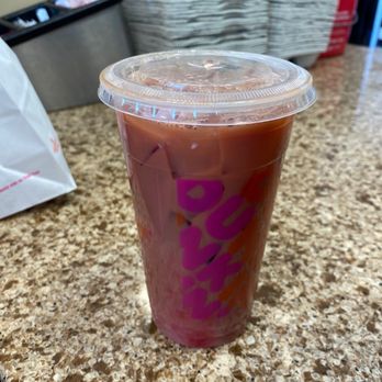 Dunkin' - iced coffee with red velvet and whole milk - medium - Coffee & Tea Near Me - Lawrenceville, New Jersey Dunkin' - iced coffee with red velvet and whole milk - medium - Coffee & Tea Near Me - Lawrenceville, New Jersey