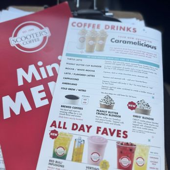 Scooter's Coffee - Part of the menu - Coffee & Tea Near Me - Orlando, Florida Scooter's Coffee - Part of the menu - Coffee & Tea Near Me - Orlando, Florida