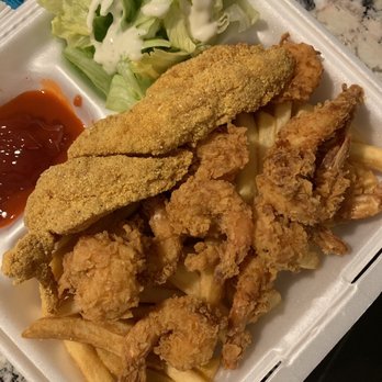 Linda's Seafood - 1 fish 12 shrimp - Seafood Near Me - Houston, Texas