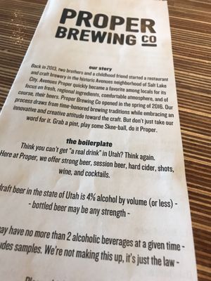 Menu photo 6 Proper Brewing Salt Lake City, UT Menu photo 6 Proper Brewing Salt Lake City, UT