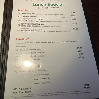 Sushigo - Lunch specials menu - Sushi Bars Near Me - Boca Raton, Florida