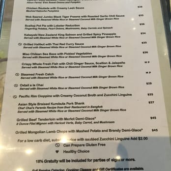Chef Chai - menu - Asian Fusion Near Me - Honolulu, Hawaii