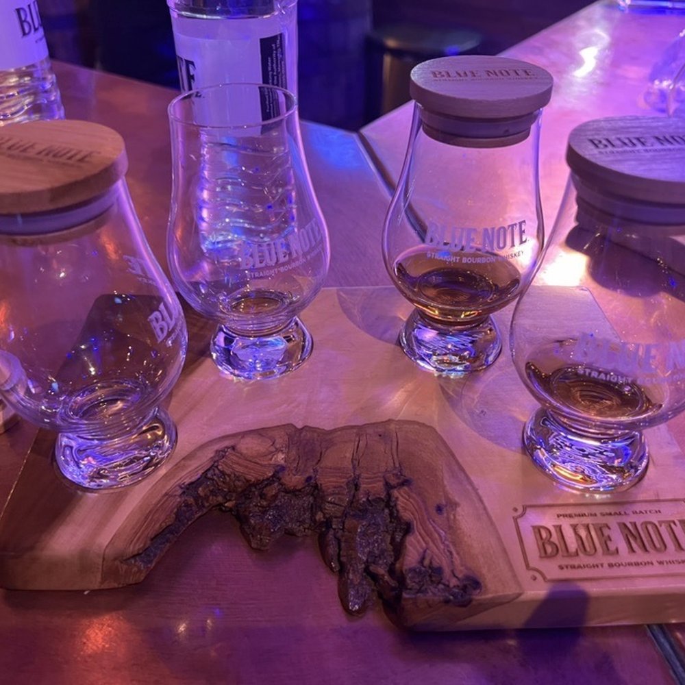 Blue Note Bourbon - The tour flight of bourbons. - Distilleries Near Me - Memphis, Tennessee Blue Note Bourbon - The tour flight of bourbons. - Distilleries Near Me - Memphis, Tennessee